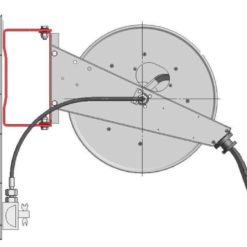 Ett diagram som visar hur man ansluter en Slangvinda för svetsgas Serie DGAS - 2x Ø6mm längd 17m till en enhet.